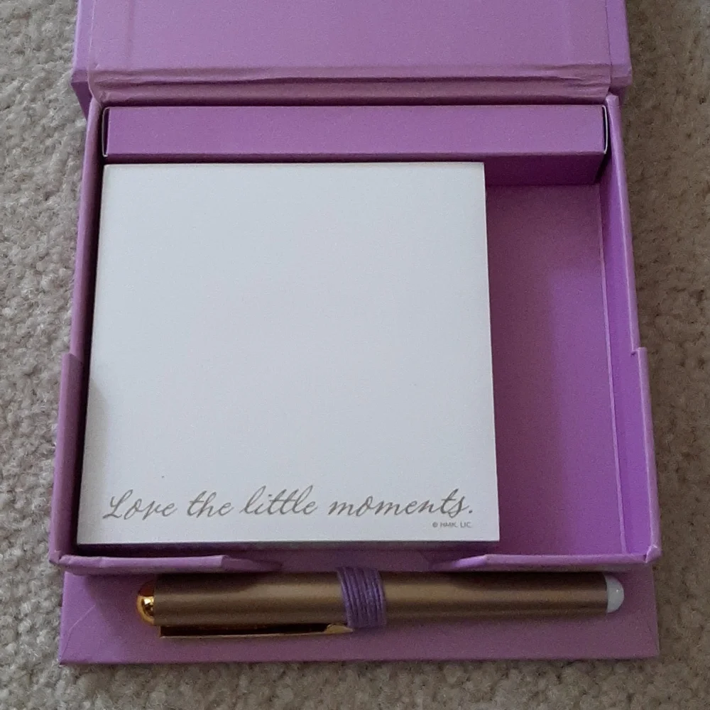 Hallmark Purple and Blue Floral Desk Set With  Frame
